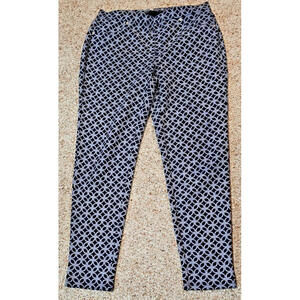Michael Kors Pants Skinny Leg Womens Size Medium black Geometric Print